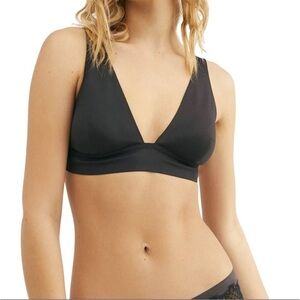 Free People Movement Erin Scuba Black Bralette